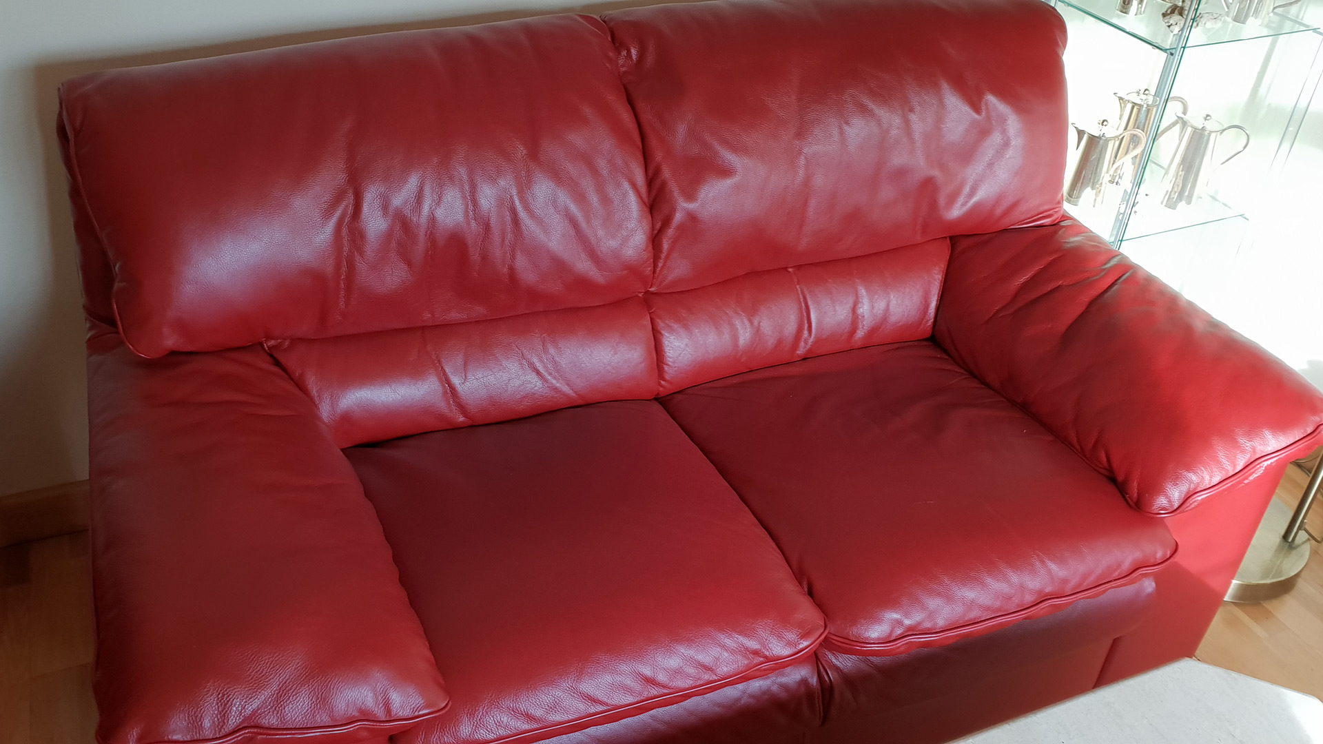 red leather after